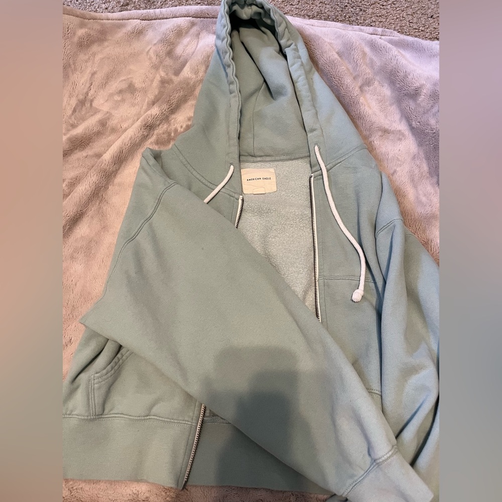 American Eagle cropped zip-up